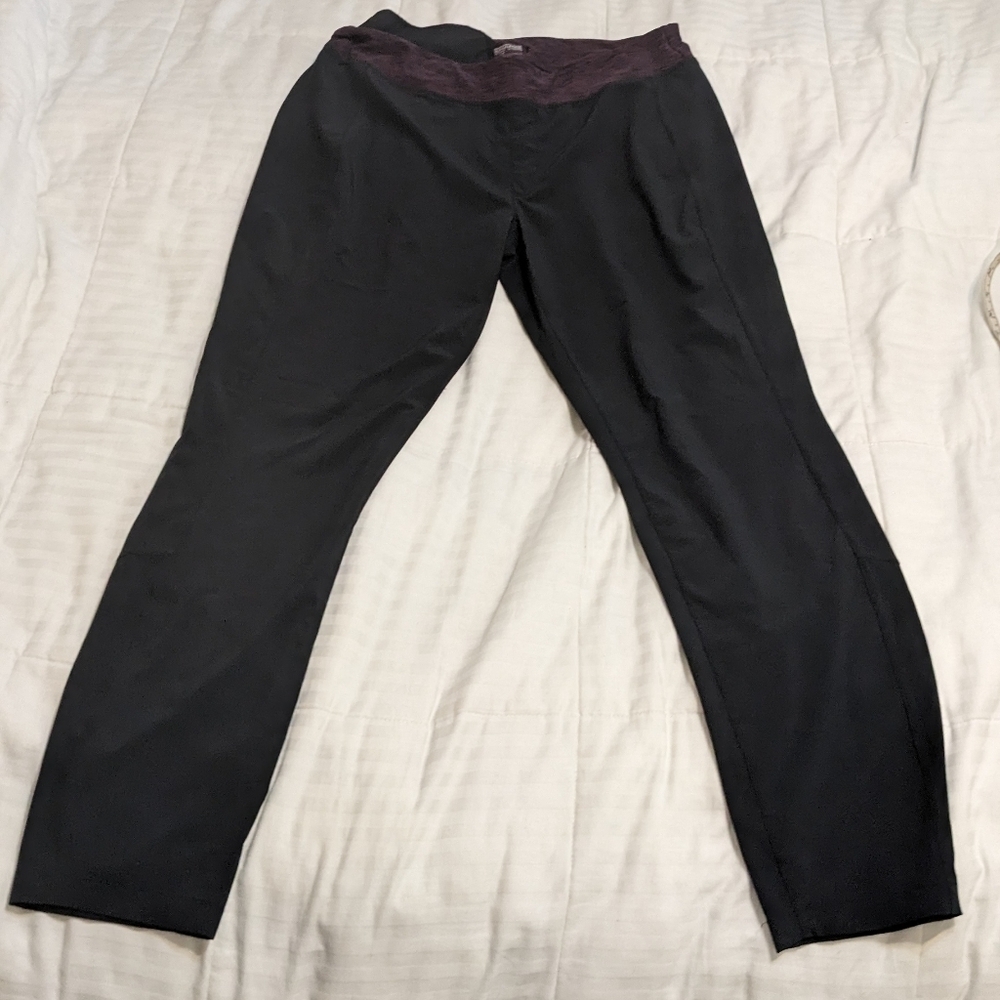 Mountain khakis black with heather purple waist band size 12 regular